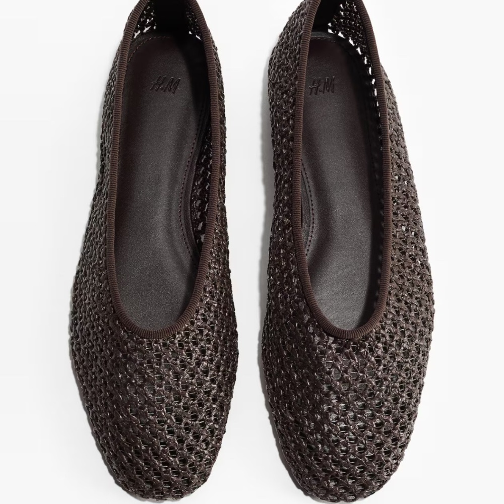 H&M braided brown flats